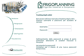Web application tracking ordini